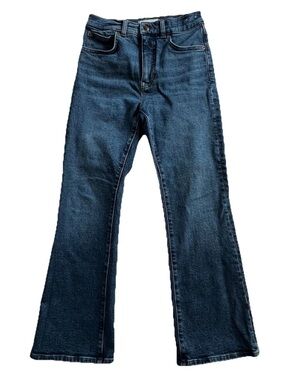 Madewell The Vintage Flare Crop Jean Womens 25 High Rise Stretch Denim Retro